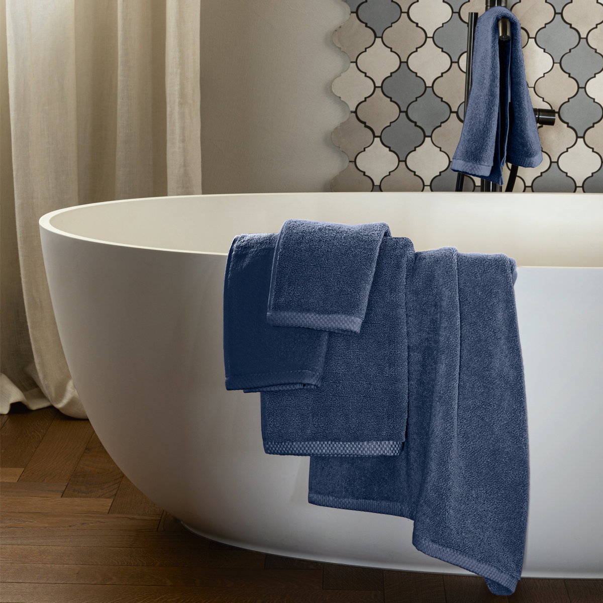 Fazzini Coppia di Asciugamani in Spugna di Cotone - Square 2602S13