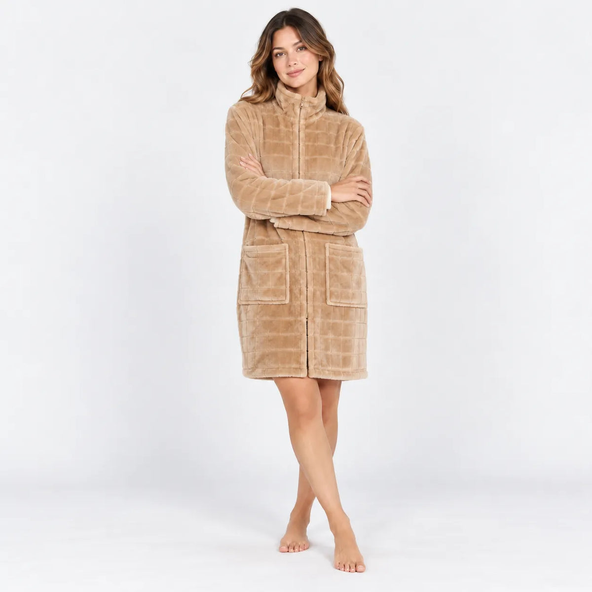 Selmark Vestaglia Invernale da Donna con Zip PC272