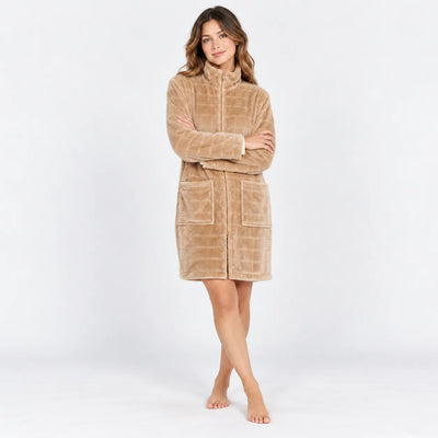 Selmark Vestaglia Invernale da Donna con Zip PC272