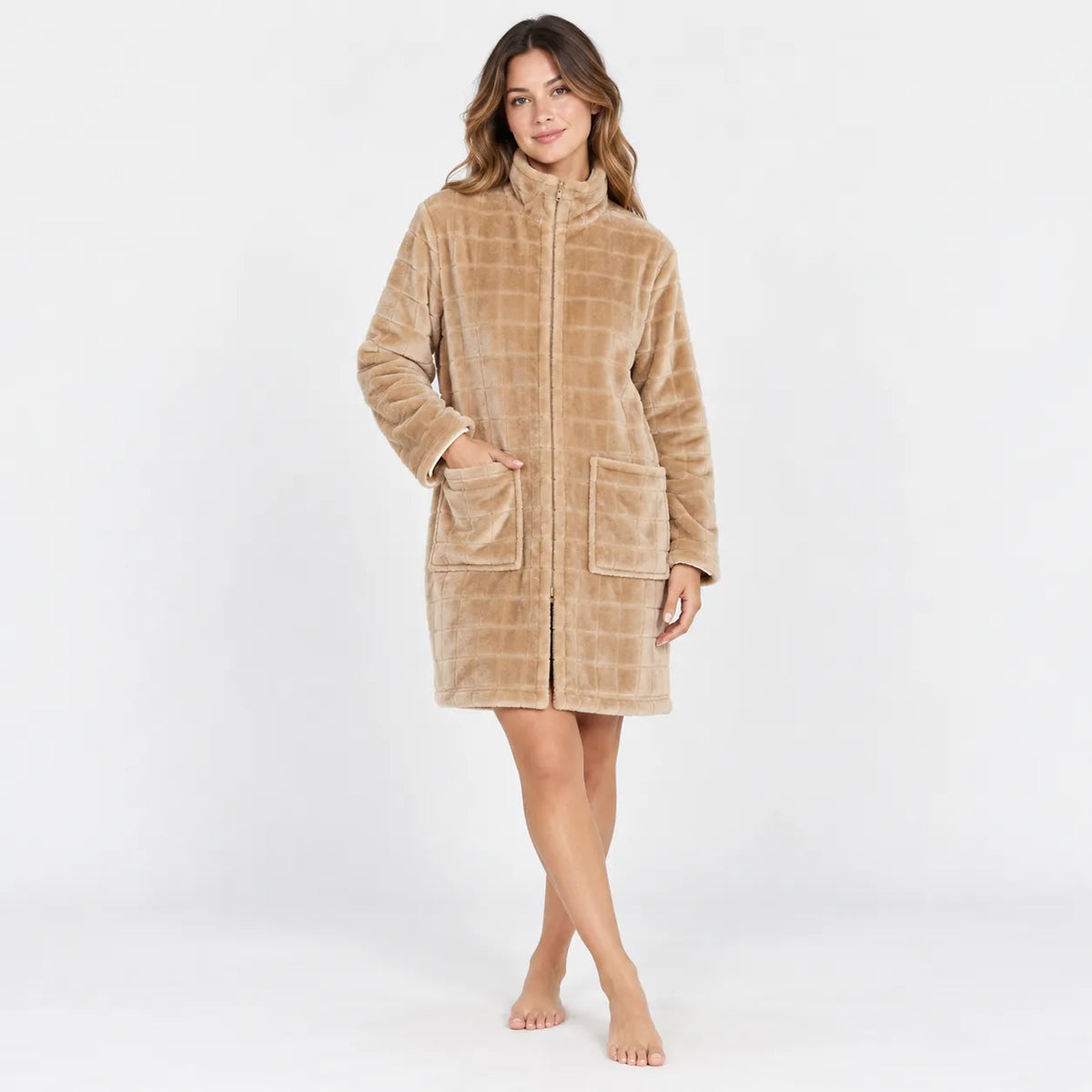 Selmark Vestaglia Invernale da Donna con Zip PC272