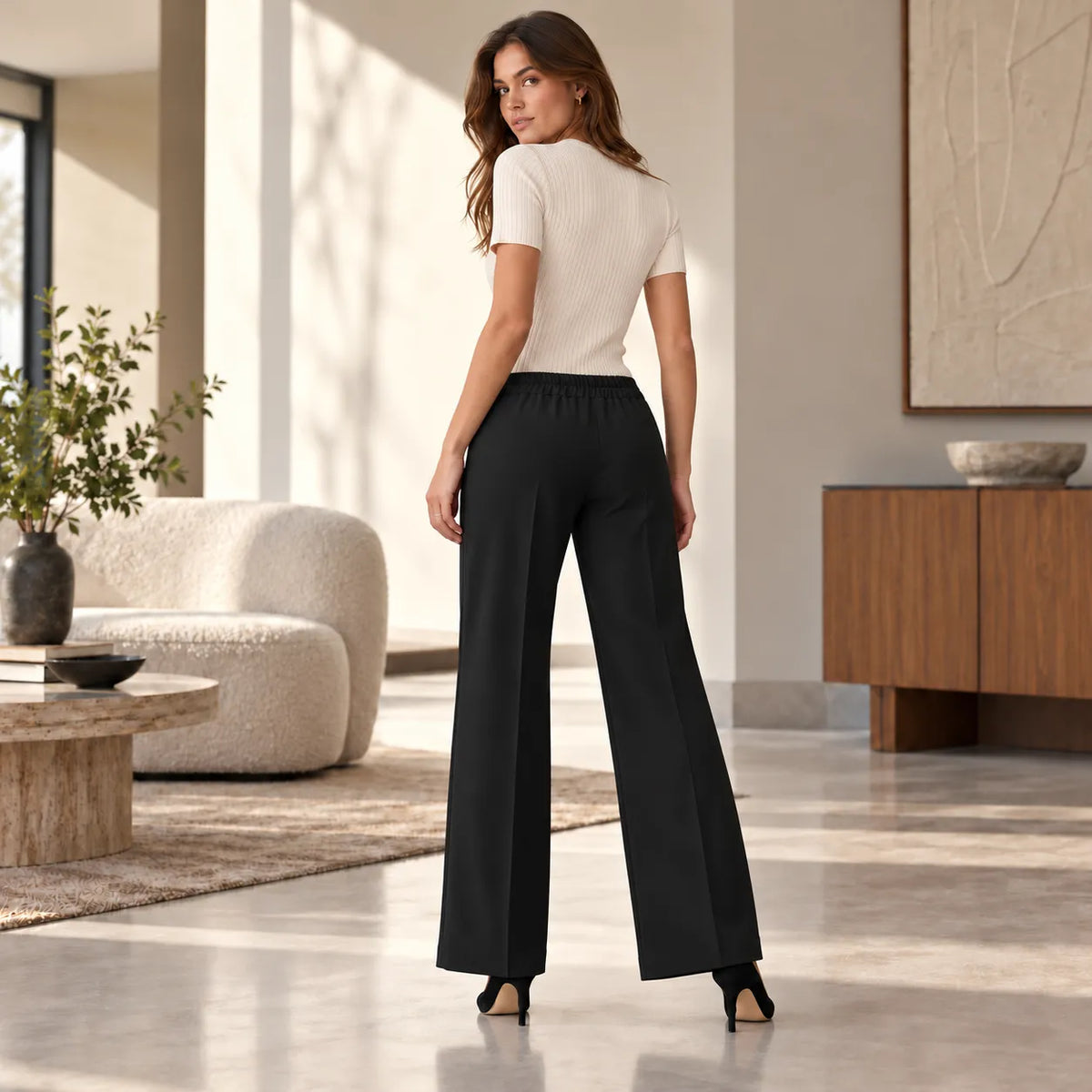 SiSi Pantalone Invernale da Donna Nero Lady