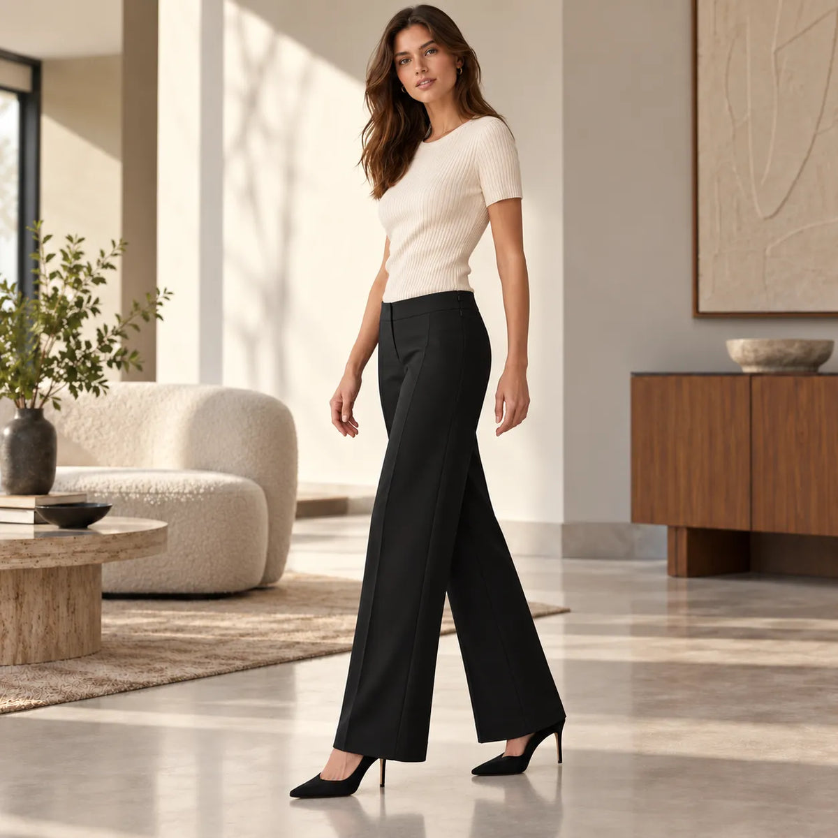 SiSi Pantalone Invernale da Donna Nero Lady