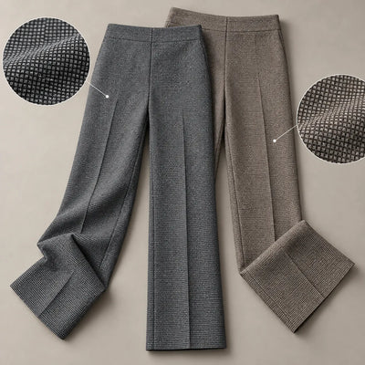 SiSi Pantalone Invernale in Panno motivo di micro pois a contrasto Dotten