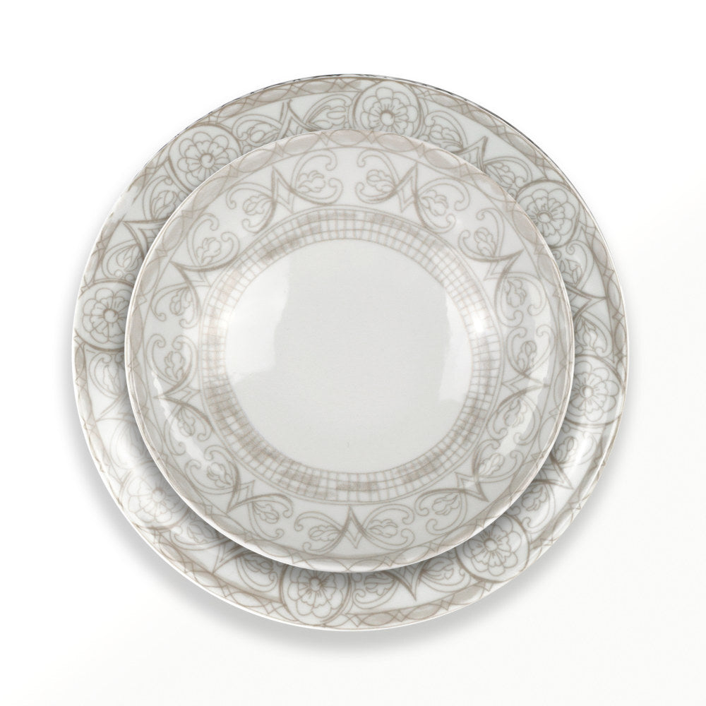 Weissestal Servizio tavola 36 pezzi in porcellana (per 12 persone) SICILIA Tortora