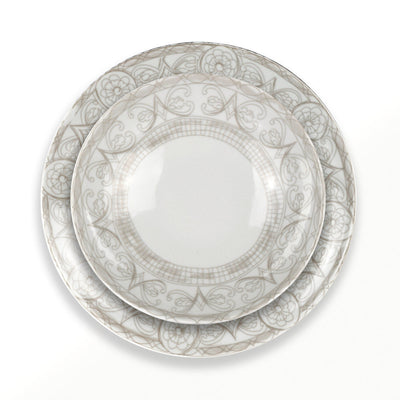 Weissestal Servizio tavola 36 pezzi in porcellana (per 12 persone) SICILIA Tortora