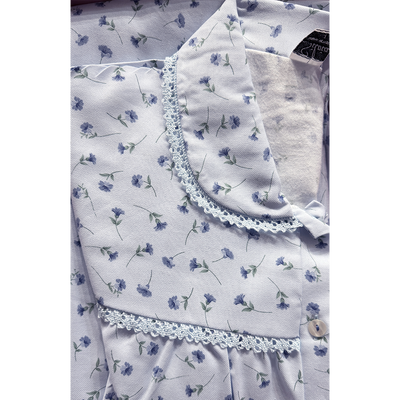 Silvia Camicia da notte flanella per signora con colletto invernale 100% cotone 2512S40