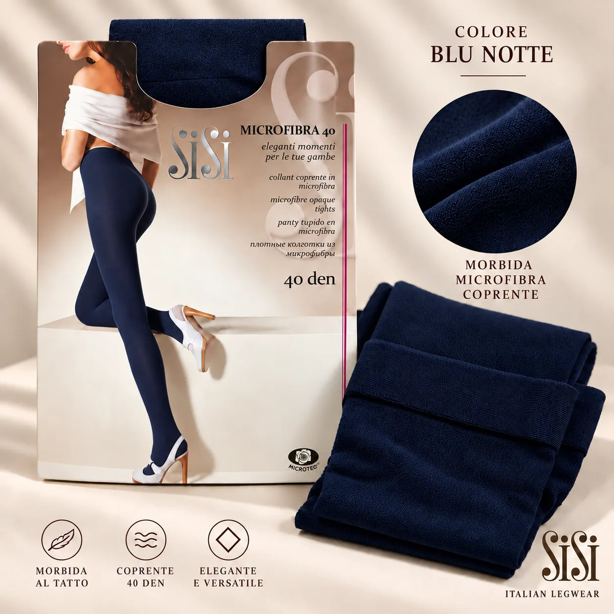 Sisi Woman Blickdichte Mikrofaserstrumpfhose 40 Den 39SI S80