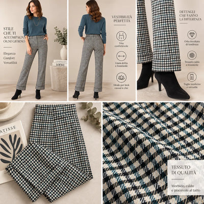 Sisi Pantalone Invernale da Donna Checks