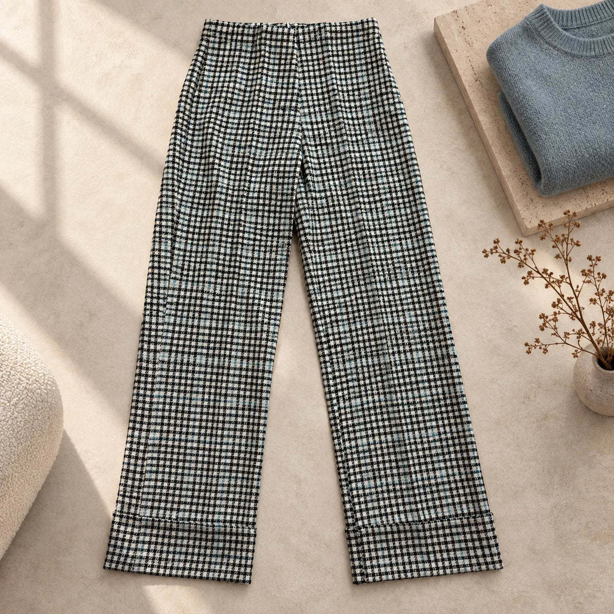 Sisi Pantalone Invernale da Donna Checks