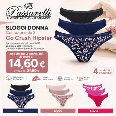 Sloggi Donna  Confezione da 3 Go Crush Hipster 10219671