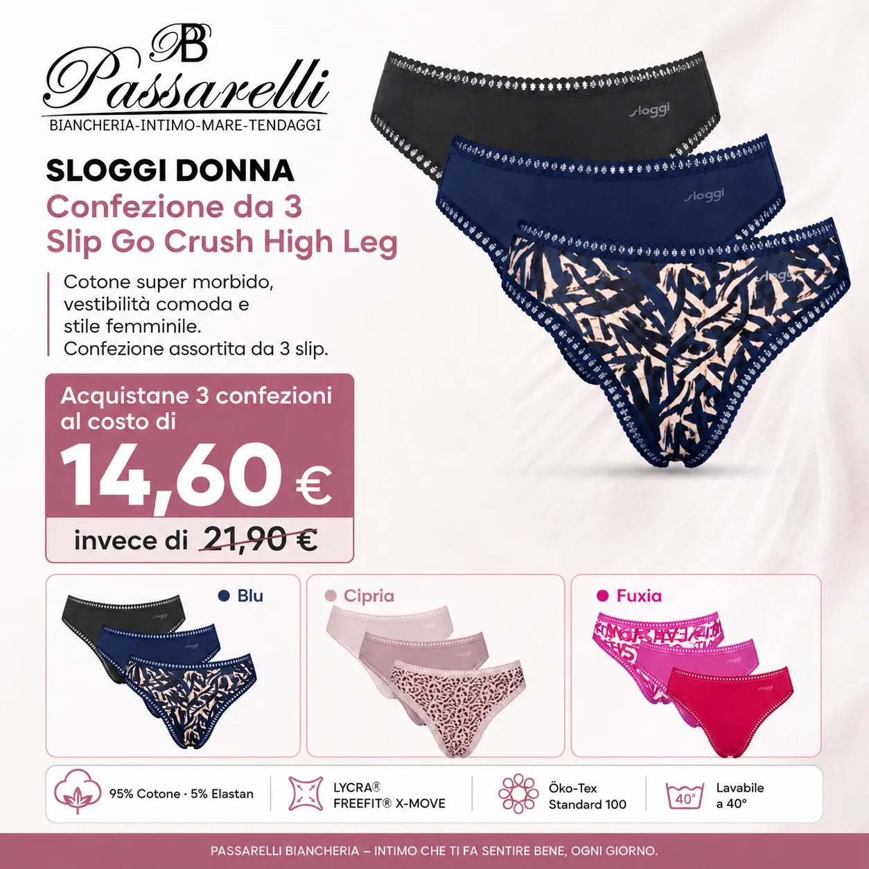 Sloggi Donna Confezione da 3 Slip Go Crush High Leg 10219672