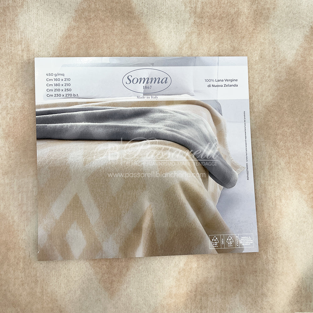 Somma Coperta Matrimoniale di Pura lana Nuova Greta 22790 40 513 S180