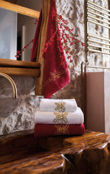 Maison Sucrèe Set Asciugamani 1+1 Natalizi in cotone Art. Preziosi 2511S20