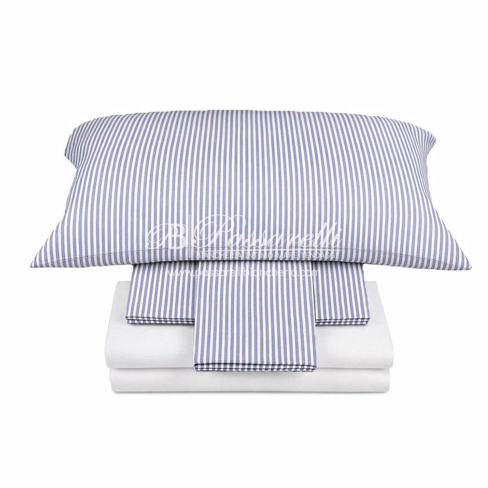 Svad Dondi Completo Lenzuola Matrimoniale in Raso di Cotone Ibiza