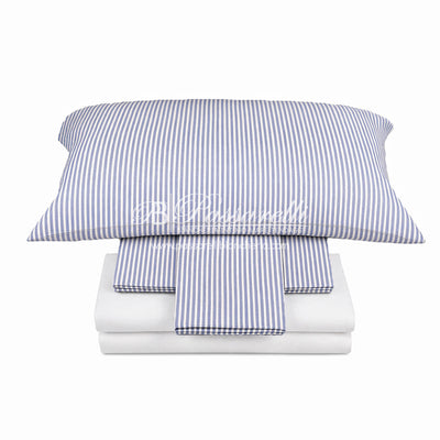 Svad Dondi Completo Lenzuola Matrimoniale in Raso di Cotone Ibiza