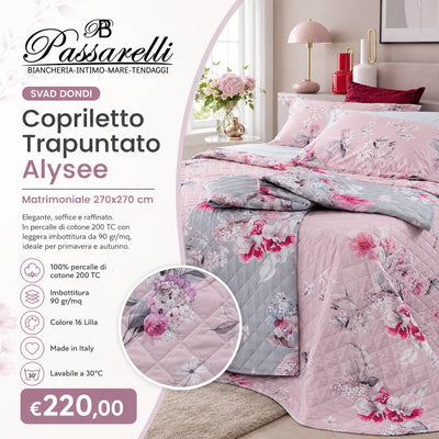 Svad Dondi Copriletto Trapuntato Matrimoniale Alysee