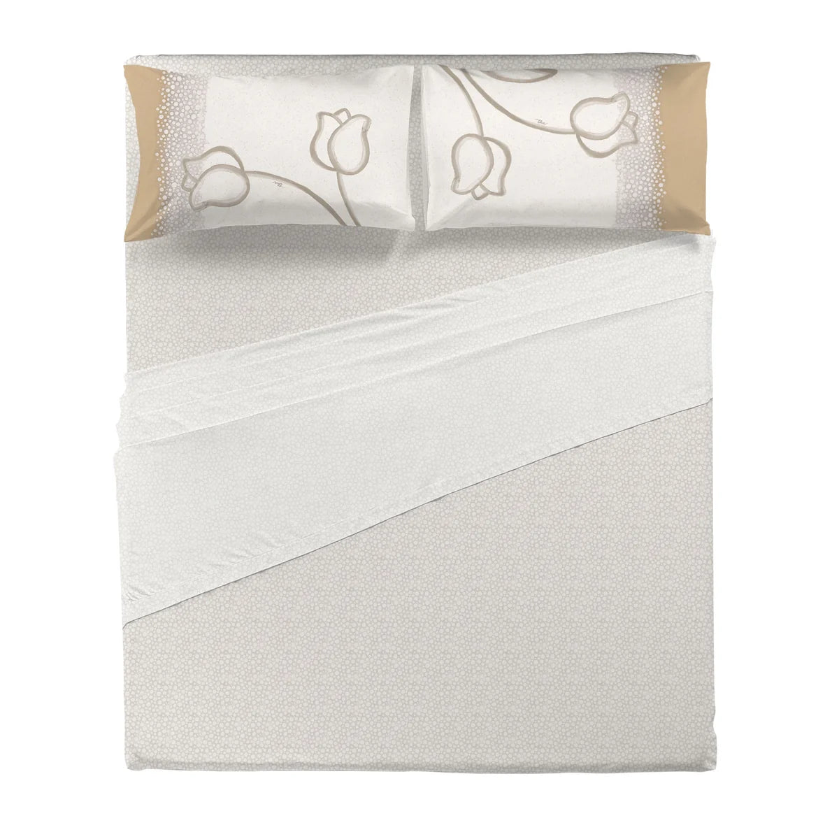 THUN® Completo Letto Matrimoniale New Elegance - Fantasia Tulipani