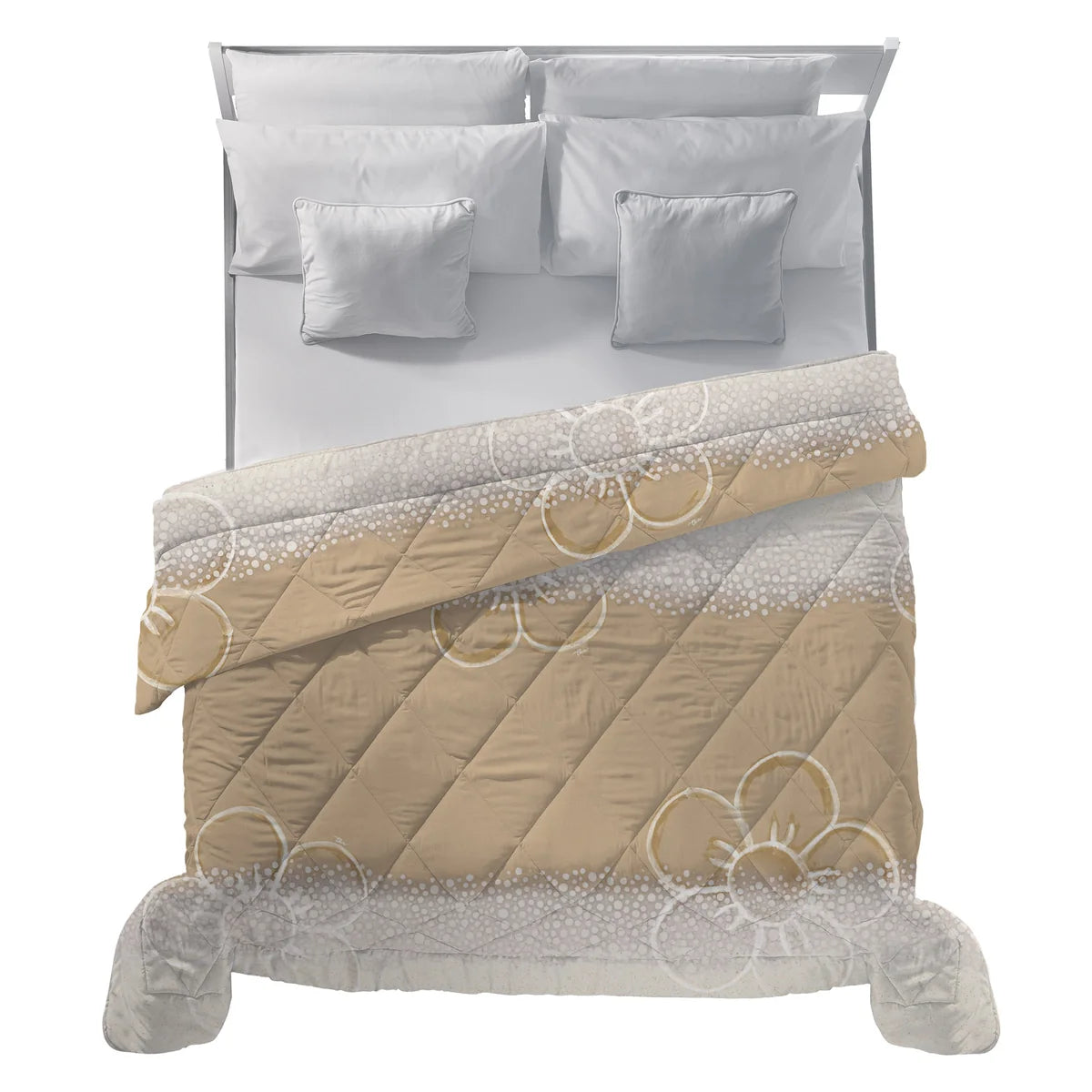 THUN® Trapunta Matrimoniale New Elegance - Fantasia Margherita Daisy Beige