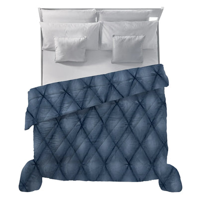 THUN® Trapunta Matrimoniale Plume Blue - Fantasia Rombo Diamond Blue