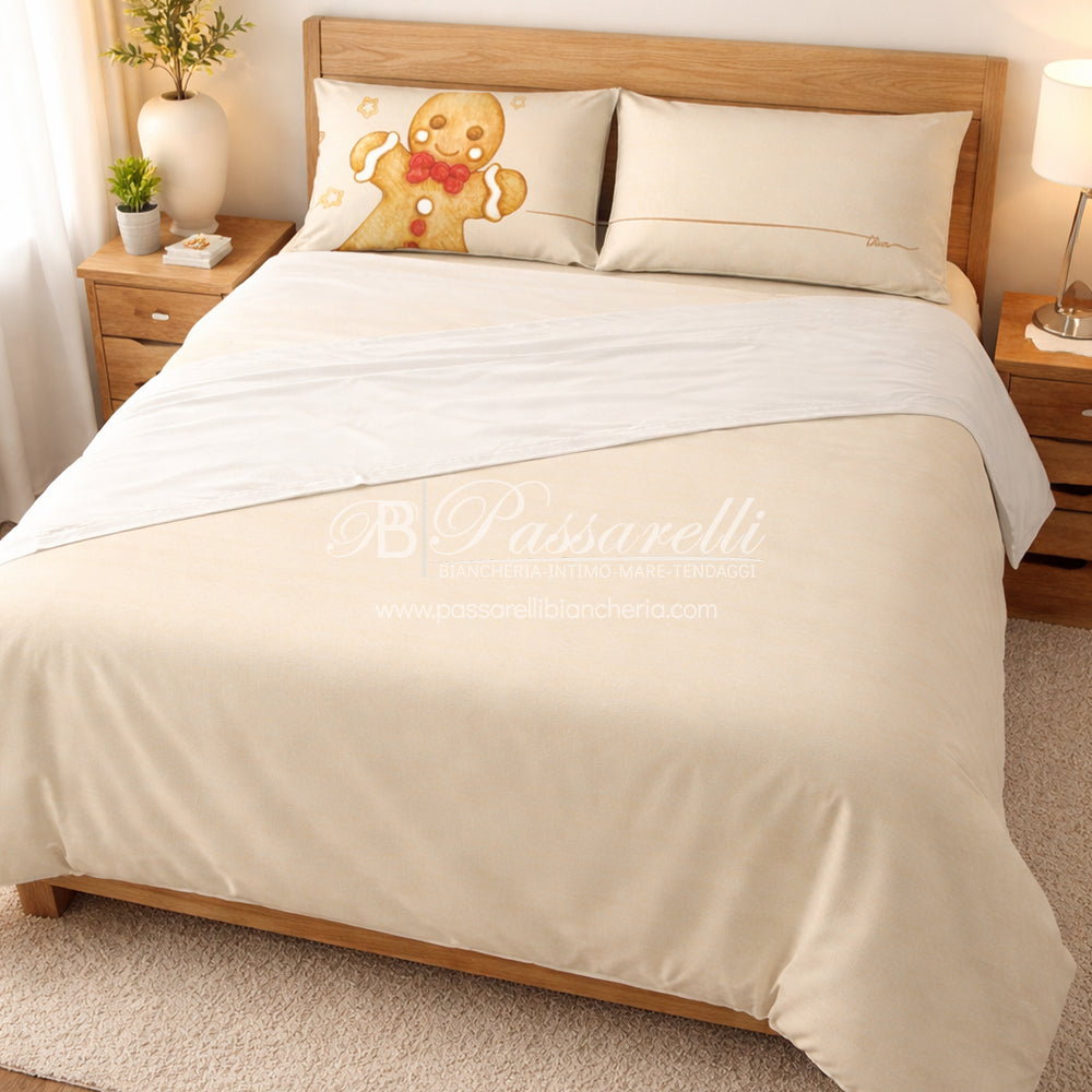 THUN® Completo Lenzuola Gingerbread 2510S - Varie Dimensioni