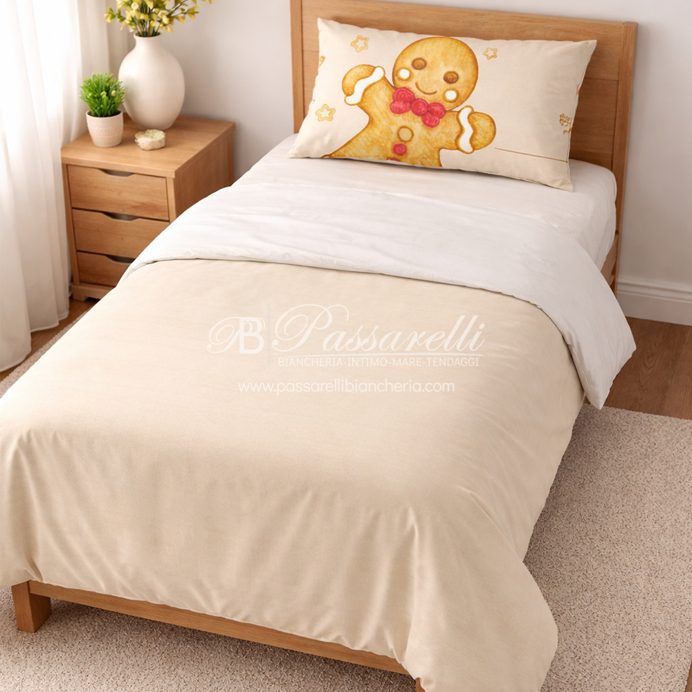 THUN® Completo Lenzuola Gingerbread 2510S - Varie Dimensioni