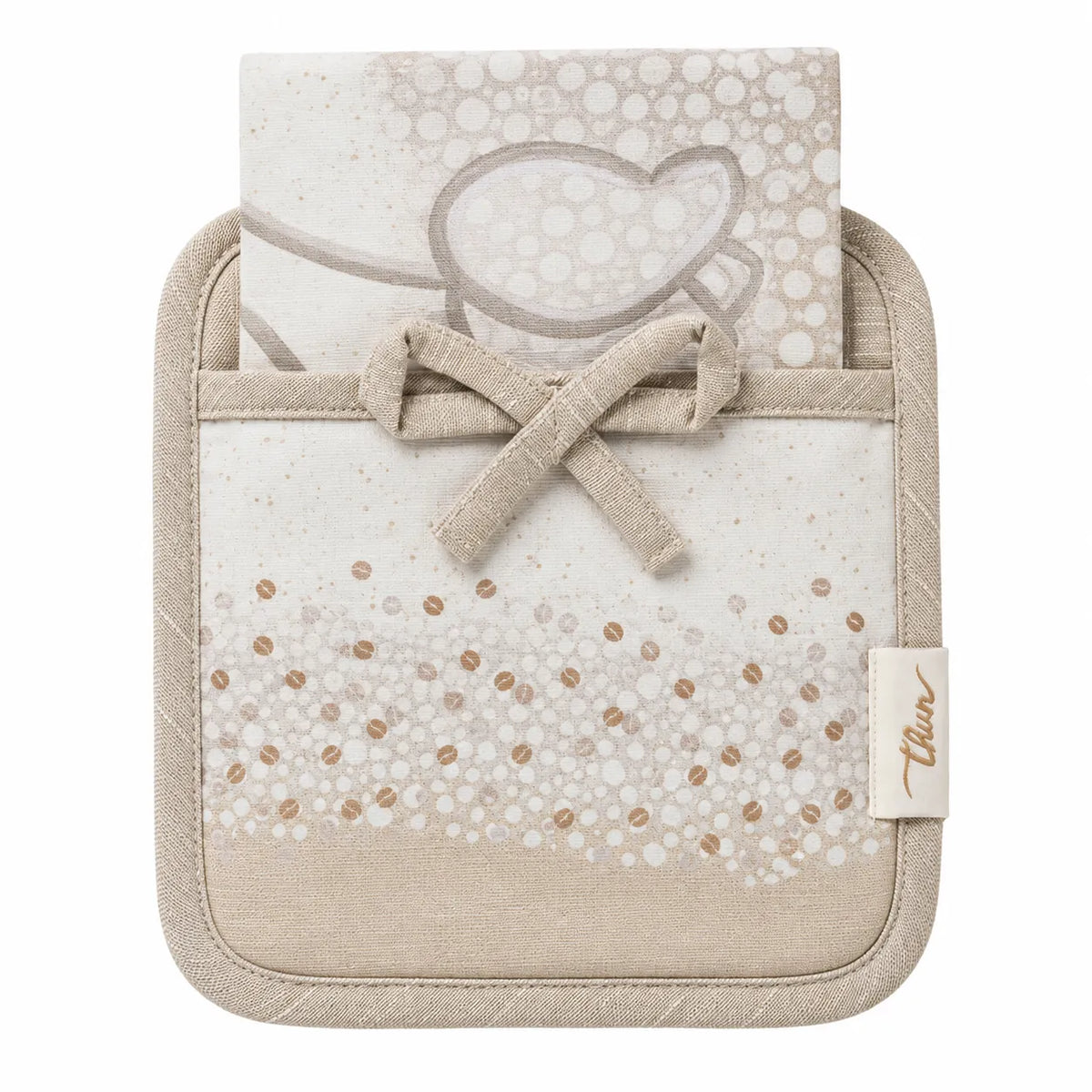 THUN® Presina + Strofinaccio New Elegance - Fantasia Tulipani Tulips Beige