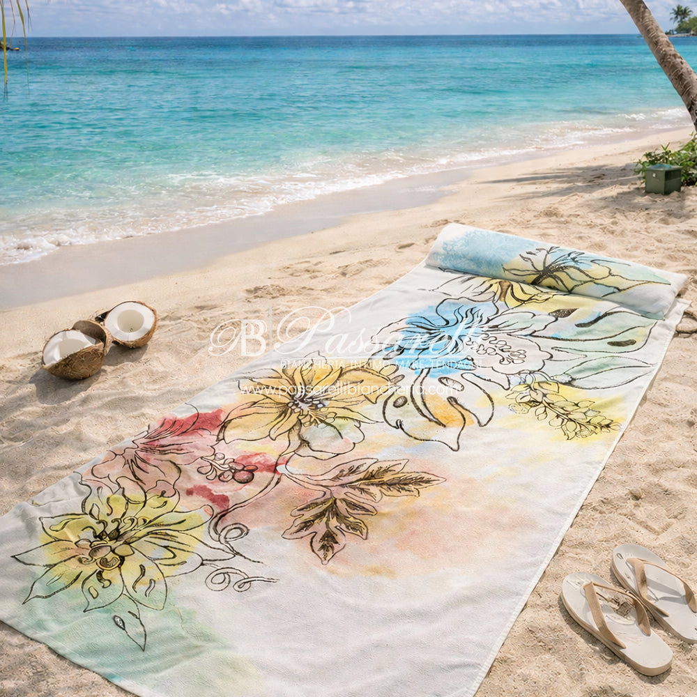 THUN® Telo con Cuscino Gonfiabile Mare Donna One Size Yellow Esotic