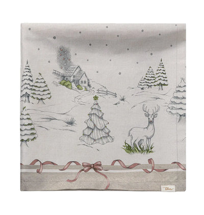 THUN® Tovaglia Natale Idrorepellente Landscape Multicolor - Varie Dimensioni