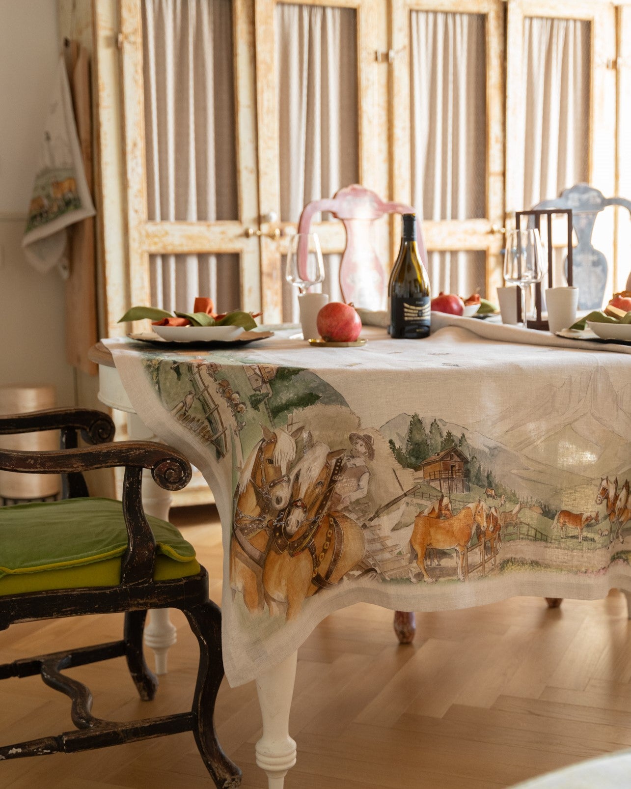 Tessitura Toscana Telerie Tovaglia da Tavola in 100% Puro lino Maso BFS