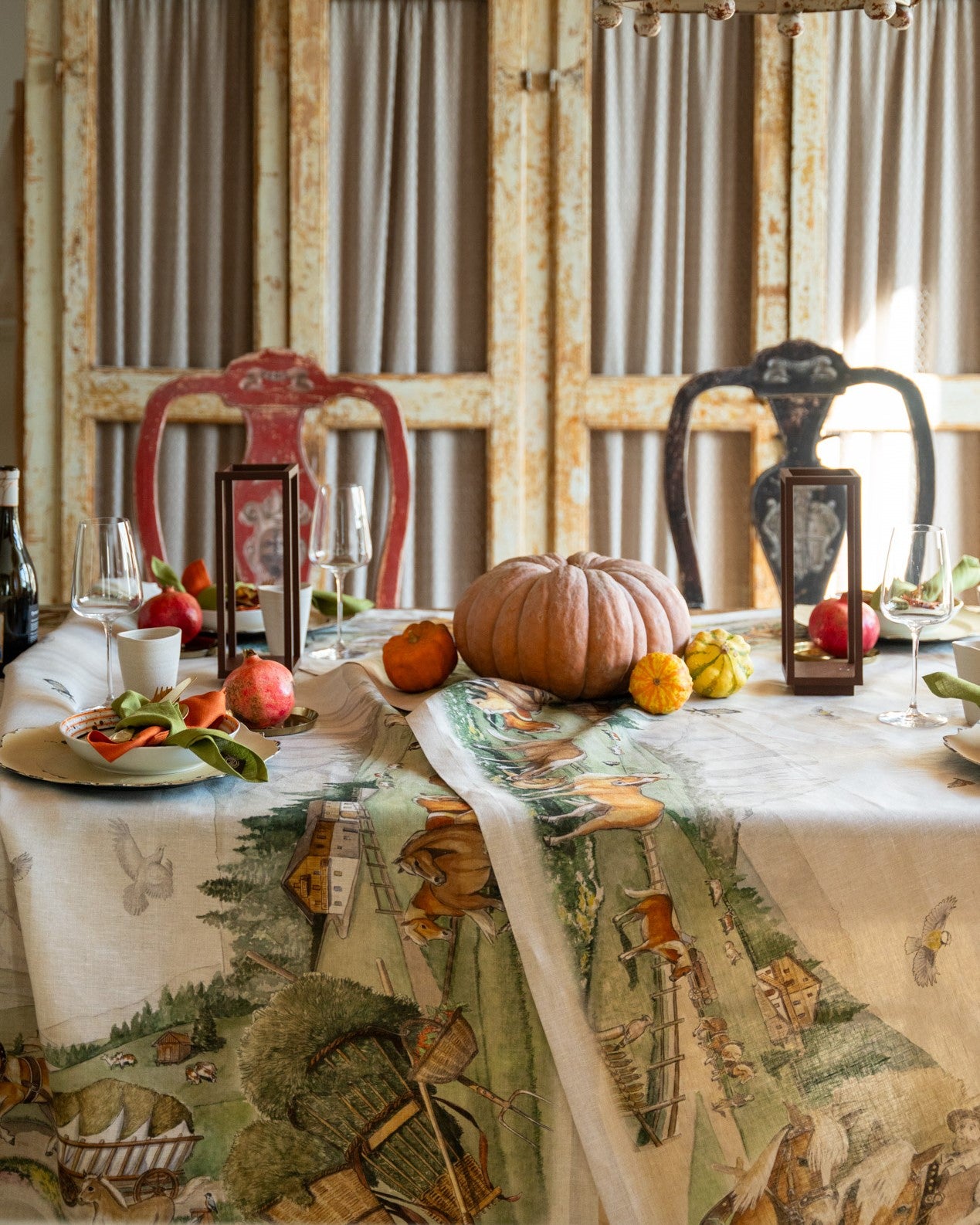 Tessitura Toscana Telerie Tovaglia da Tavola in 100% Puro lino Maso BFS