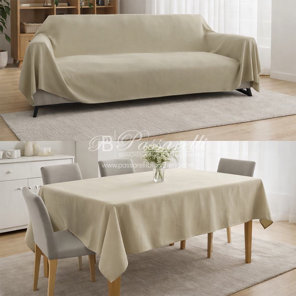 Max Color Telo Arredo Multi Uso Cotone Tinta Unita - Varie Dimensioni