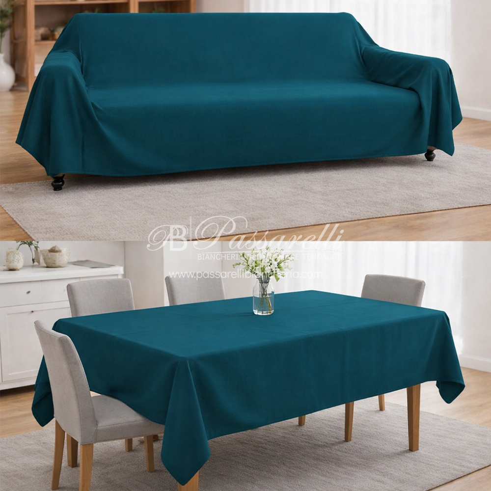 Max Color Telo Arredo Multi Uso Cotone Tinta Unita - Varie Dimensioni