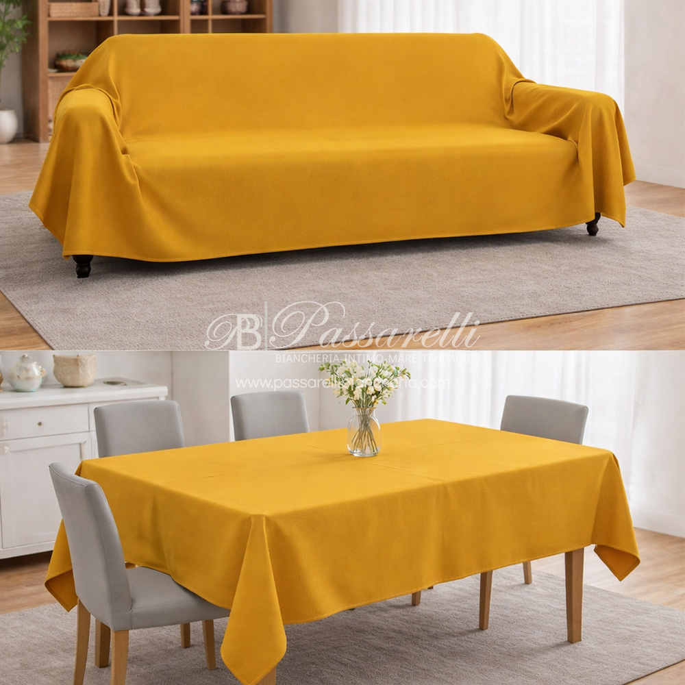 Max Color Telo Arredo Multi Uso Cotone Tinta Unita - Varie Dimensioni