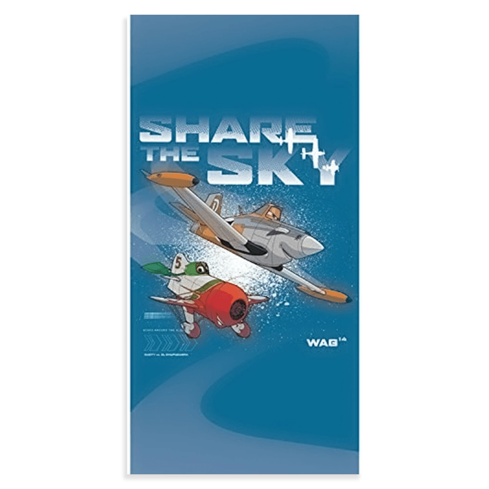 Telo Mare in Spugna Planes Sky 75x150cm D120 - Passarelli Biancheria