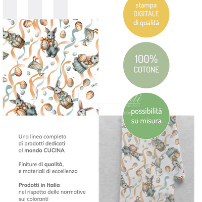 Arconate Tovaglia in Cotone Pasqua - Dimensioni Varie