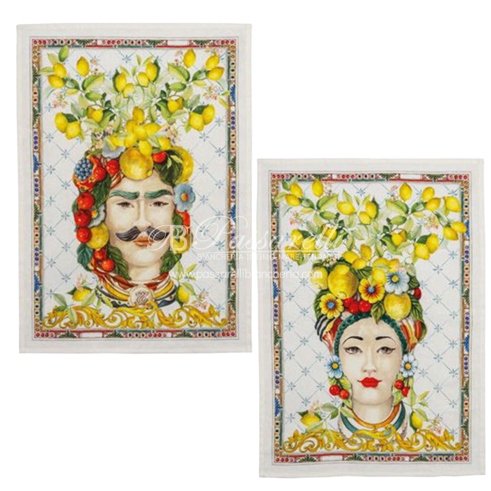 Tessitura Toscana Telerie Tovaglia e Runner in M.Lino Zagara - Varie Dimensioni