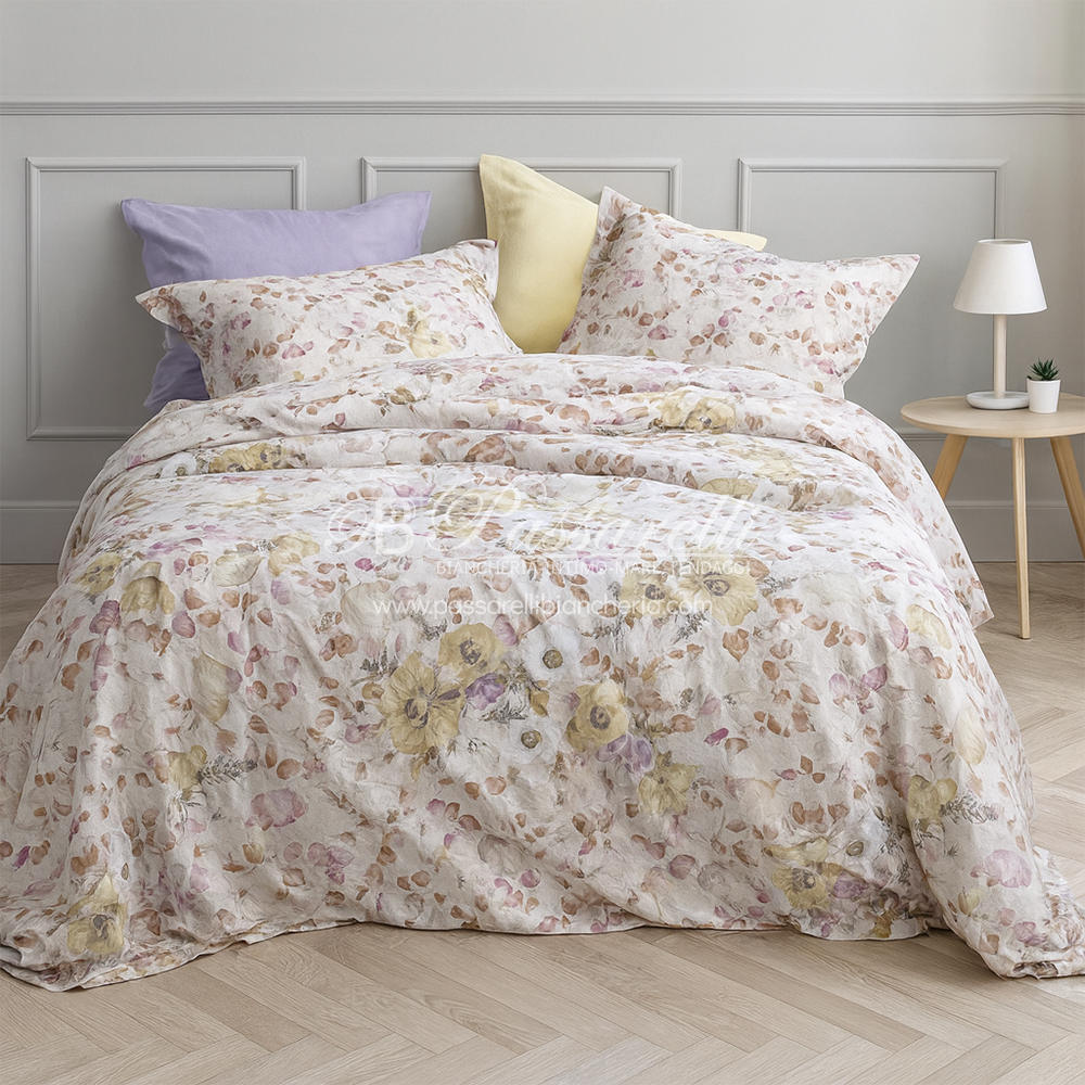 Tessitura Toscana Telerie Completo Lenzuola Matrimoniale Opium Grande S210