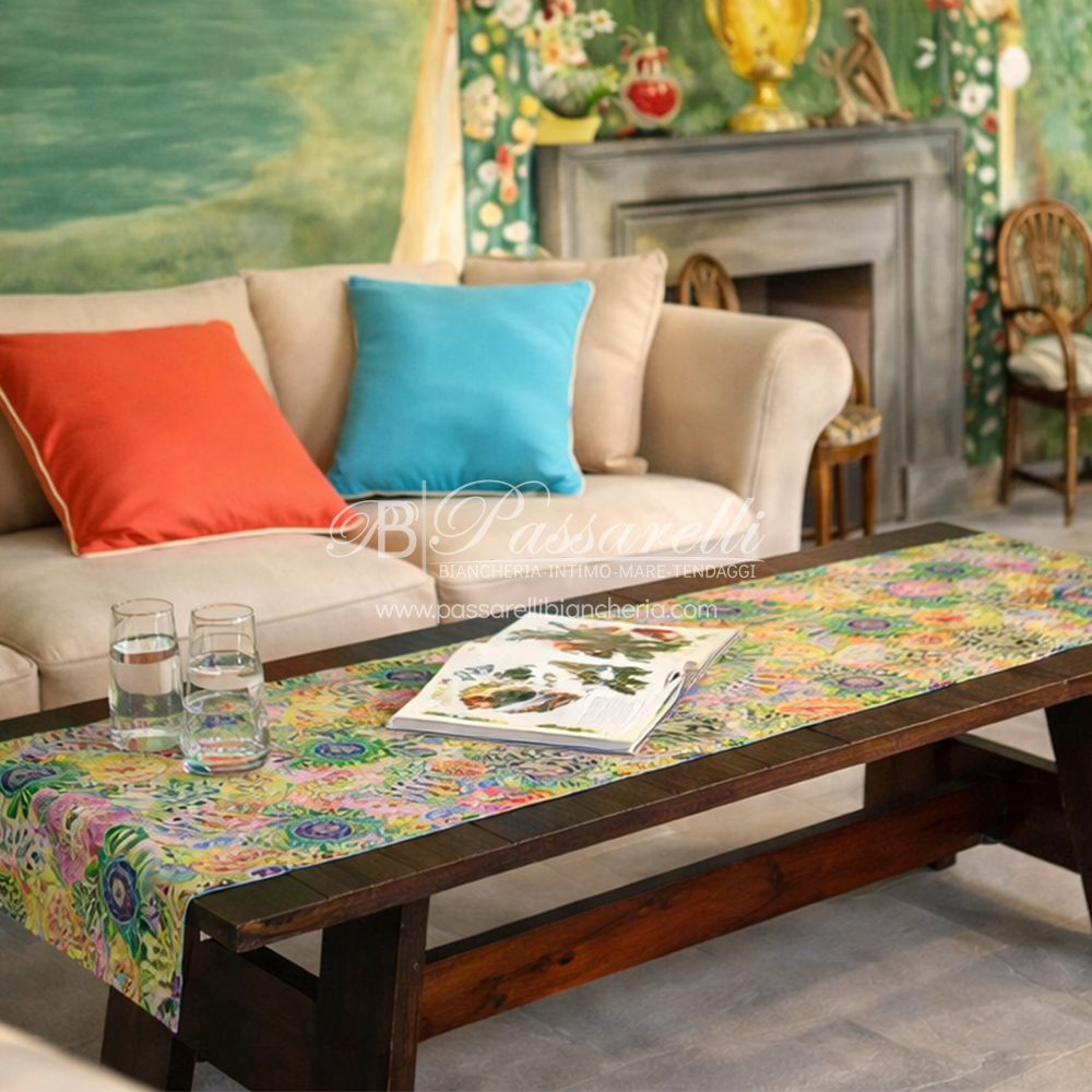 Tessitura Toscana Telerie Tovaglia e Runner in P.Cotone Dalia - Varie Dimensioni