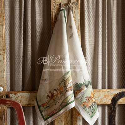 Tessitura Toscana Telerie Set 2 Canovaccio Strofinaccio in lino stampa Maso 2602S30