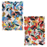 Tessitura Toscana Telerie Set 2 Canovaccio Strofinaccio in lino stampa Tetris 2602S30