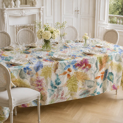DETAILS Tessitura Toscana Telerie Table Tischdecke aus 100 % reinem Leinen