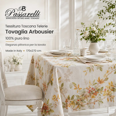 Tessitura Toscana Telerie Tablecloth in 100% pure Arbousier linen
