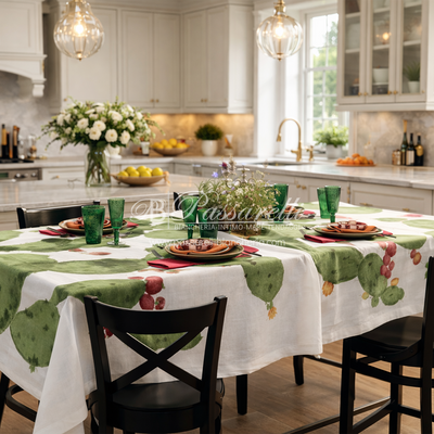 Tessitura Toscana Telerie Tovaglia e Runner in P.Lino Tunera - Varie Dimensioni