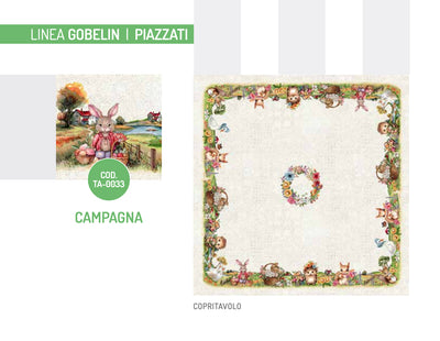 Tessitura di Arconate Copri Tavola in Gobelin Pasquale 140x240 2503S40