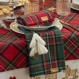 THUN® Set 2 Strofinacci + Tag 50x70 cm Thunland Tartan Red/Green 2510S15