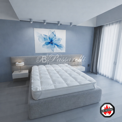 Topper Coprimaterasso Trapuntato Ignifugo Six Hotellerie - Varie Dimensioni