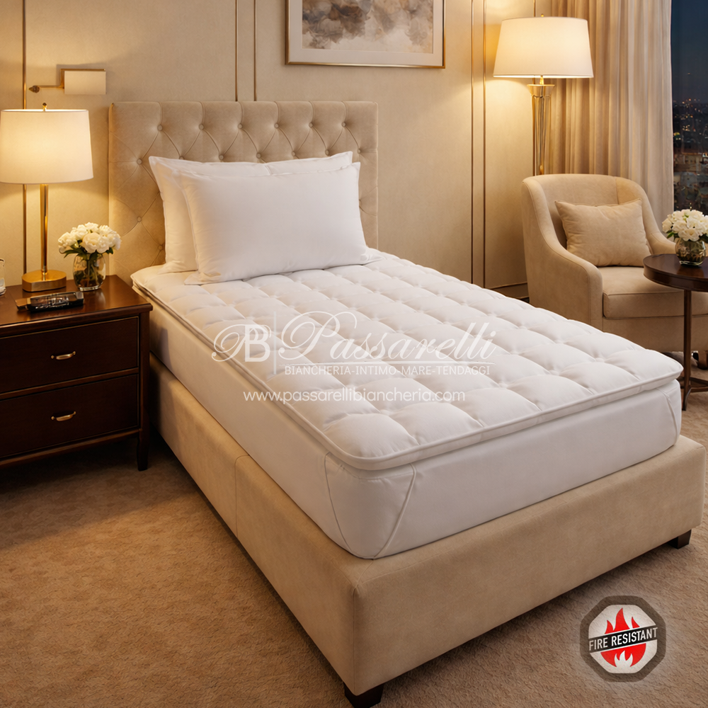 Topper Coprimaterasso Trapuntato Ignifugo Six Hotellerie - Varie Dimensioni