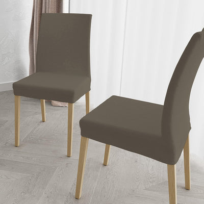 Set of 2 Chair Covers with Backrest in Stretch Fabric B17