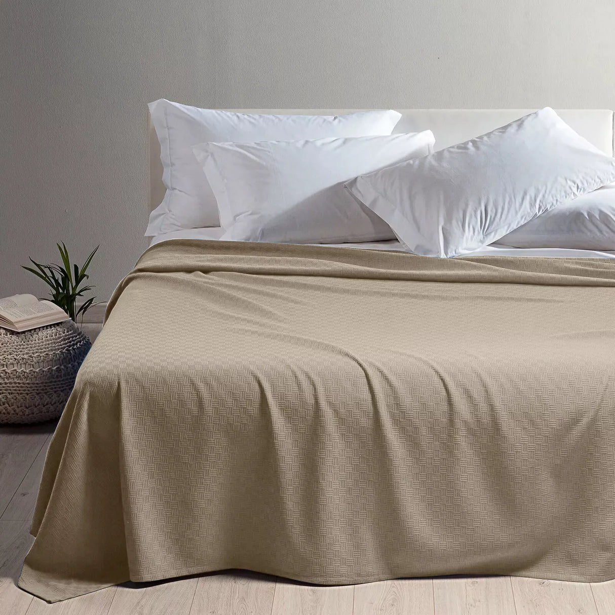 Caleffi Summer Double Bedspread Solid Color in Rodeo Cotton D52 