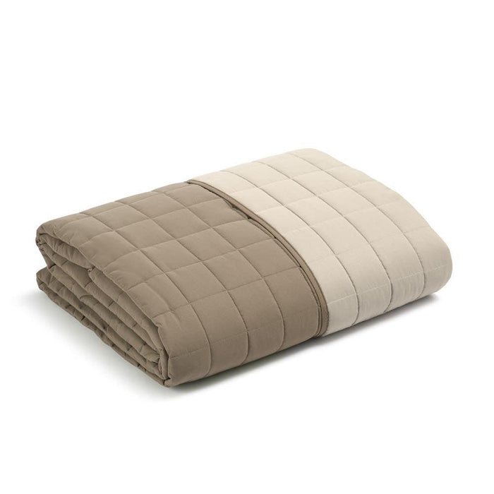 Caleffi Quilted Bedspread Square and Half Solid Color Modern Bicolor D80 